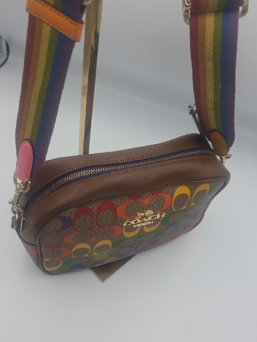Coach Multicolor Pride Collection Signature Mono Crossbody W/ Strap/Tag (GOOD)🌈 - Picture 8 of 16